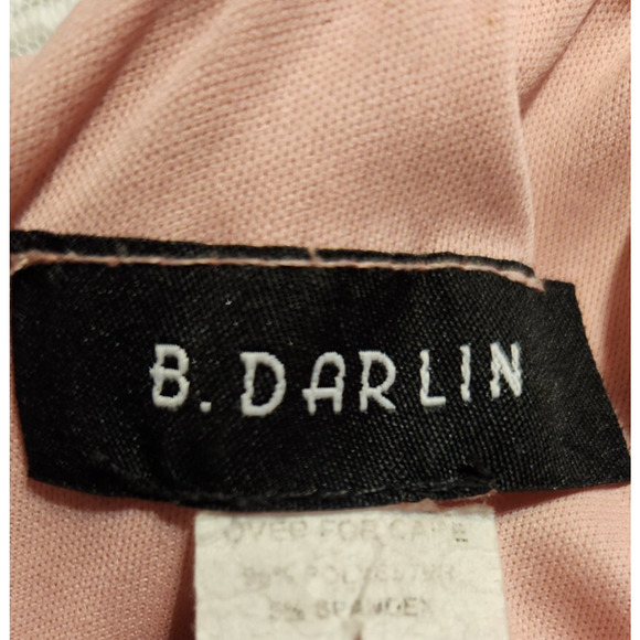 B. Darlin Y2K $70 Size 13 Pink White Ditzy Floral Fit & Flare Ruffle Hem Dress - Picture 9 of 11